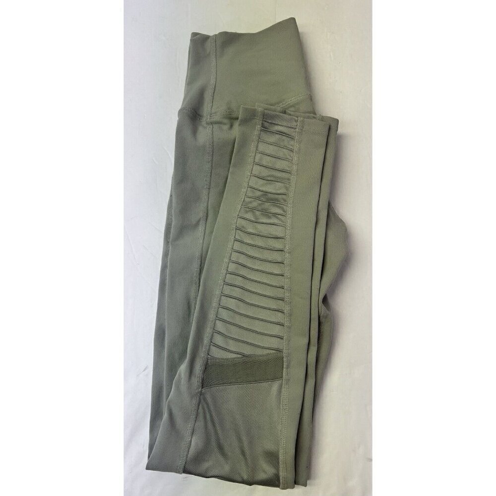 Alo Yoga Moto Leggings Size Small light gray Woman’s Textured High Waisted - Picture 11 of 11